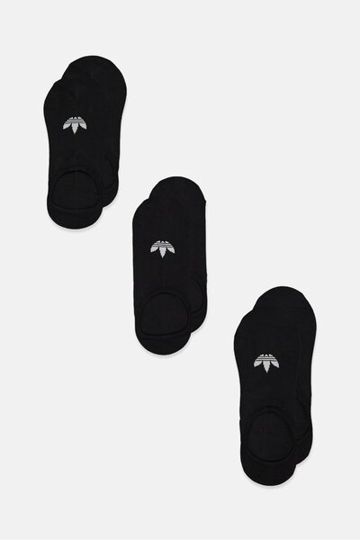 adidas جوارب نسائية قصيرة، 3 أزواج، أسود
