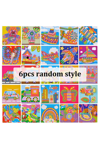 Choice5 ٦ قطع بنمط عشوائي، ٦ قطع/مجموعة، أحجية فسيفساء لاصقة ثلاثية الأبعاد ل...