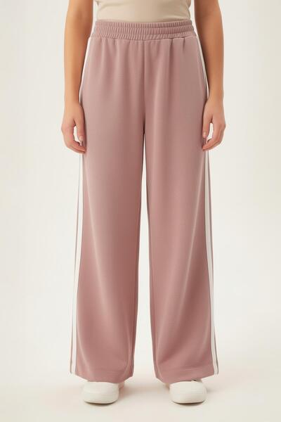 Perendi Girl's Wide Leg Transitional Sweatpants