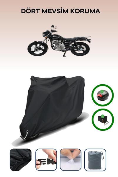 Breen Black Rear Bag and Lock Compatible Mondial 150 Mr Vulture Compatible Mo...