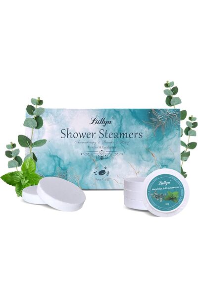 Liillya أقراص استحمام معطرة بالعلاج العطري - 8 عبوات