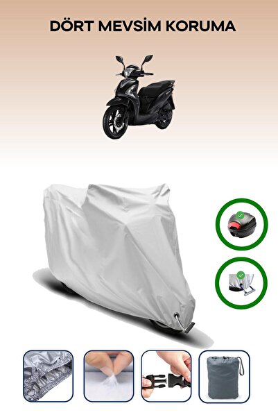 Breen حقيبة خلفية رمادية اللون ومتوافقة مع قماش المحرك المتوافق مع SYM Symphony ST 125