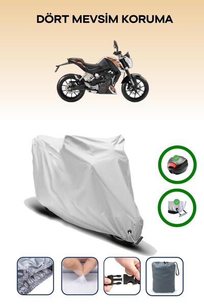Breen Gray Rear Bag and Lock Compatible Ktm 200 Duke Abs Compatible Motorcycl...