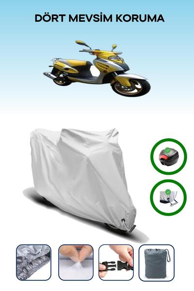 Breen حقيبة خلفية رمادية اللون ومتوافقة مع قماش المحرك المتوافق مع Mondial 150 RR