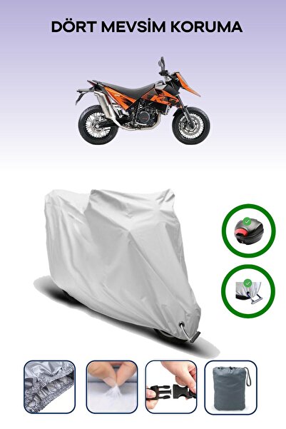 Breen Gray Rear Bag and Lock Compatible Ktm 690 Supermoto Compatible Motorcyc...