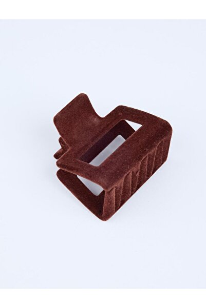 Jimmy Key Kahverengi Kadife Görünümlü Küçük Mandal Toka