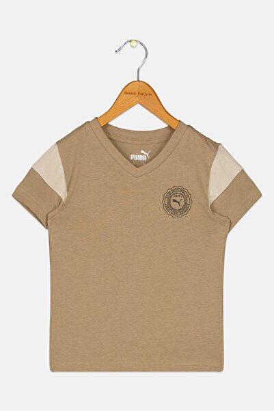 Puma Kids Boy Short Sleeve Outdoor T-Shirt, Khaki
