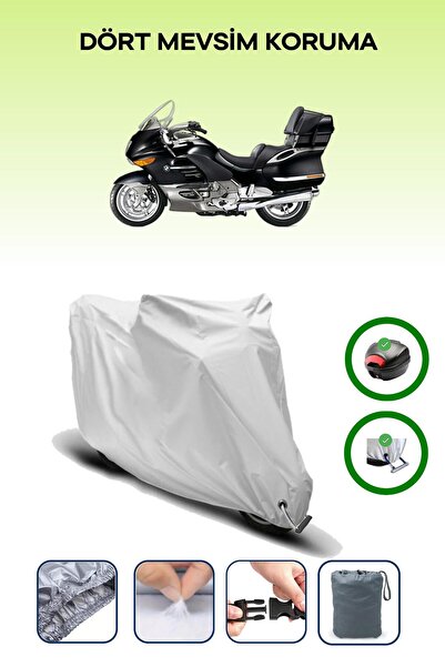 Breen حقيبة خلفية رمادية اللون ومتوافقة مع قماش المحرك المتوافق مع BMW K 1200 LT