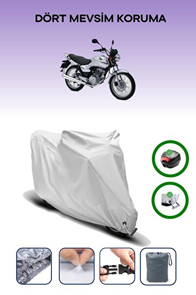 Breen حقيبة خلفية رمادية اللون ومتوافقة مع قماش المحرك المتوافق مع هوندا سي جي 125