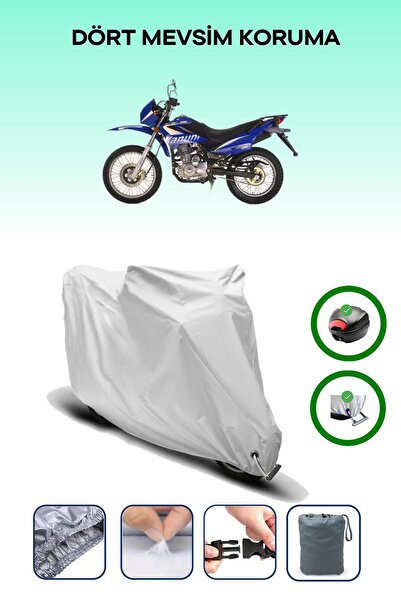 Breen Gray Rear Bag and Lock Compatible Kanuni Enduro 200 Compatible Motorcyc...