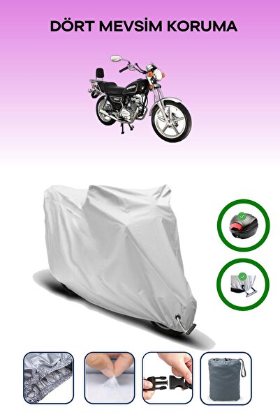 Breen Gray Rear Bag and Lock Compatible Mondial 125 Ukt Compatible Motorcycle...