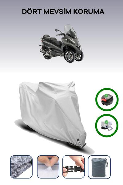 Breen Gray Rear Bag and Lock Compatible Piaggio Mp3 400 Compatible Motorcycle...