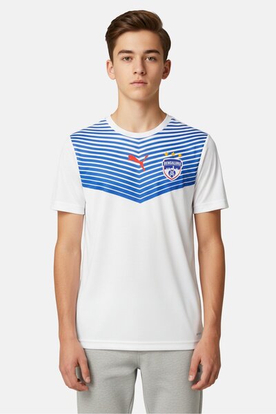 Puma Kids Boy Bengalure FC Away Kit Football Jersey, White