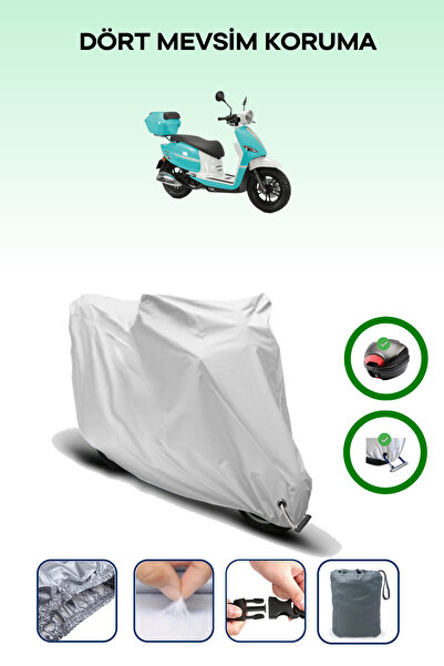 Breen حقيبة خلفية رمادية اللون ومتوافقة مع قماش المحرك المتوافق مع RKS Neon 125