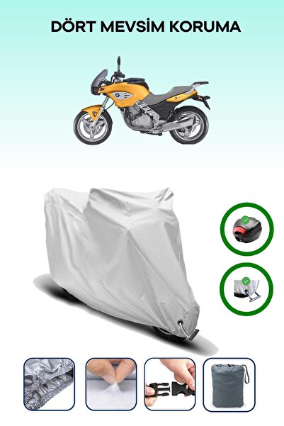 Breen حقيبة خلفية رمادية اللون ومتوافقة مع غطاء المحرك المتوافق مع BMW F 650 CS