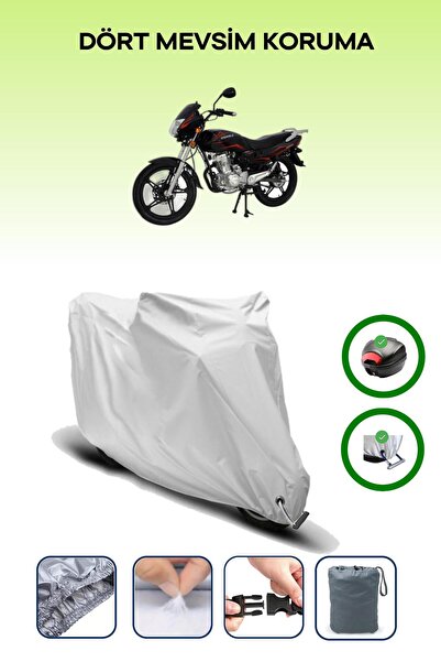 Breen حقيبة خلفية رمادية اللون ومتوافقة مع قماش المحرك المتوافق مع Mondial 125 MX Grumble