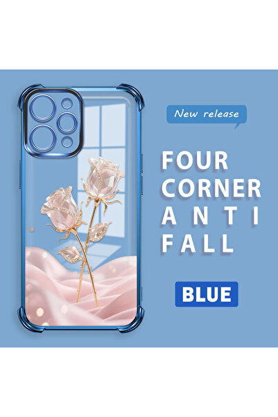 ucuc حافظة حماية من السيليكون الشفاف باللون الوردي الرومانسي المتوافق مع هاتف...