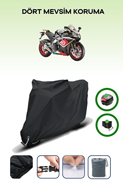 Breen Black Tail Bag and Lock Compatible Aprilia Rsv4 Rf Compatible Motor Tar...