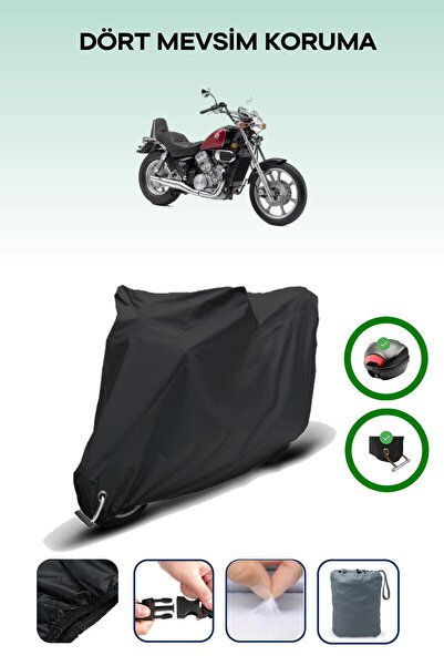 Breen Black Tail Bag and Lock Compatible Kawasaki Vn 750 Vulcan Compatible Mo...