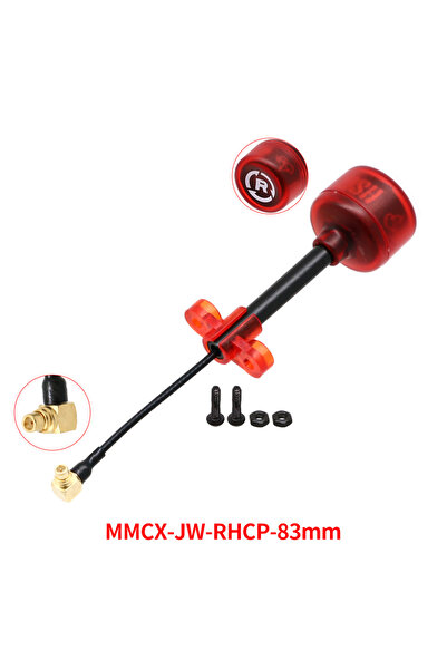 Choice22 هوائي MMCX-JW-RHCP-83mm Rush Cherry FPV 5.8G، موصل هوائي سباق طويل ا...