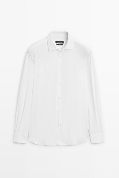 Massimo Dutti Esnek slim fit gömlek