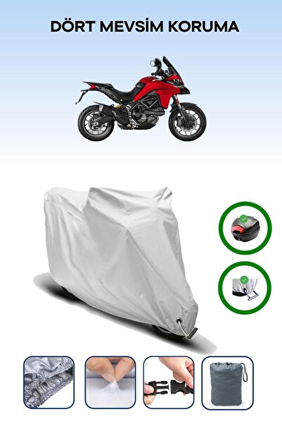 Breen حقيبة خلفية رمادية اللون ومتوافقة مع قماش المحرك المتوافق مع دوكاتي مولتيسترادا 950