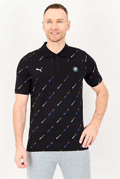 Puma x BMW Motorsport Men Sportswear Fit Short Sleeve Outdoor Polo Shirt, Black