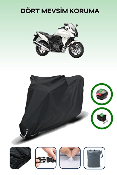 Breen حقيبة خلفية سوداء وقماش متوافق مع قفل هوندا CBF 1000