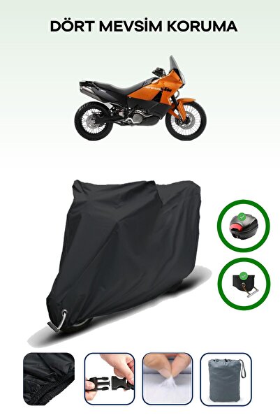 Breen Black Rear Bag and Lock Compatible Ktm 990 Adventure Compatible Motorcy...