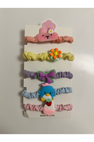 Elfida Shop Girl's 5-Piece Rubber Bands with Buckle