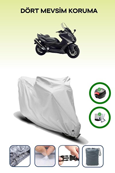 Breen حقيبة خلفية رمادية اللون ومتوافقة مع قماش المحرك المتوافق مع Yamaha Tmax 530