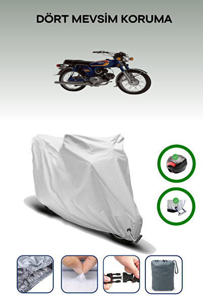 Breen حقيبة خلفية رمادية اللون ومتوافقة مع قماش المحرك المتوافق مع ياماها YB 100