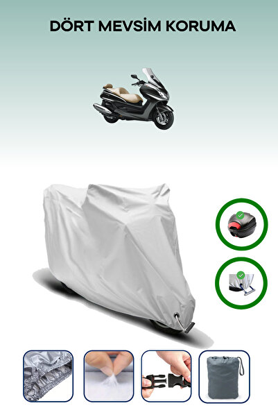 Breen Gray Rear Bag and Lock Compatible Yamaha Majesty 250 Compatible Motorcy...