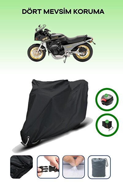 Breen حقيبة خلفية سوداء وقماش محرك متوافق مع كاواساكي GPZ 900 R