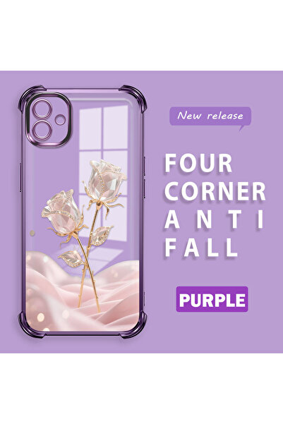 ucuc حافظة حماية من السيليكون الشفاف باللون الوردي الرومانسي المتوافقة مع هات...