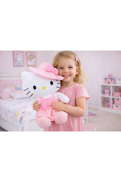 Muhcu Home Sevimli Yılbaşı Hediye Peluş Hello Kitty Şapkalı Peluş Oyuncak 50 ...
