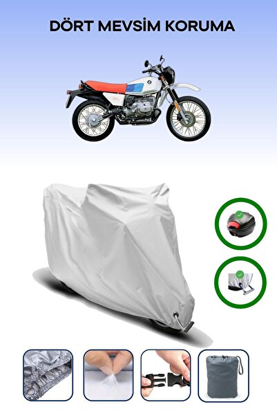 Breen Gray Rear Bag and Lock Compatible Bmw R 80 Gs Compatible Motorcycle Tar...