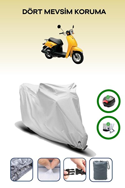 Breen Gray Rear Bag and Lock Compatible Honda Today 50 Compatible Engine Cover