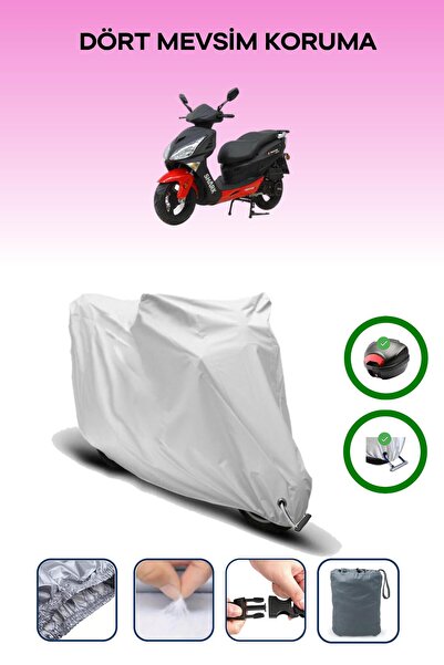 Breen Gray Rear Bag and Lock Compatible Asian as 150 t Compatible Motorcycle ...