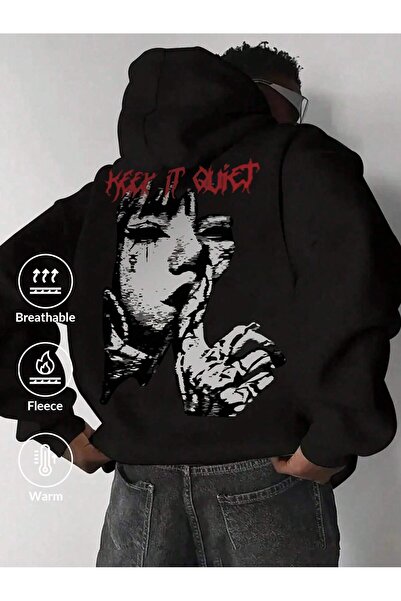 ZEMLİYA Унісекс-худі з принтом літер і фігур – зручний худі вільного крою для...