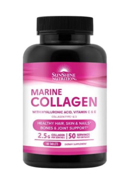 Sunshine Nutrition Marine Collagen / Vitamin C & E, 100S