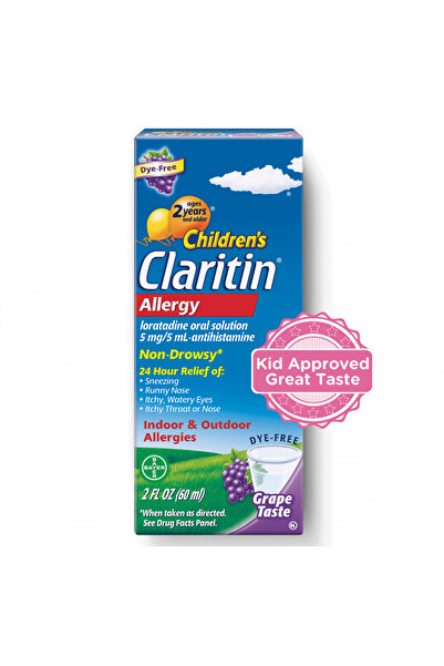 Claritine شراب لوراتادين المضاد للحساسية للأطفال من عمر سنتين فما فوق، غير مس...