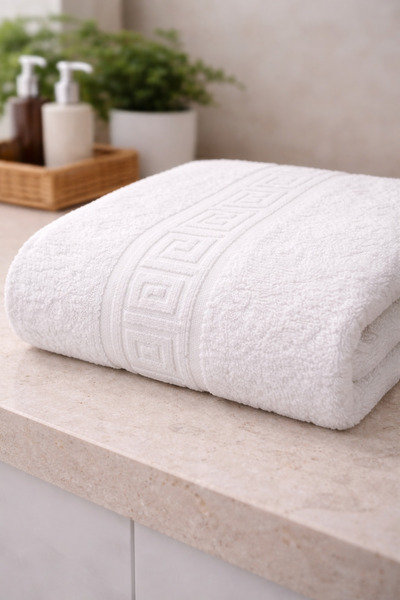 Daylife Home Grek desenli 2 li el yüz otel havlu seti