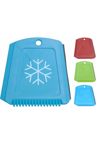 Heinner Hainer ice scraper, trapezoidal, 3 uses, multicolor, 9.5x11.5x12 cm