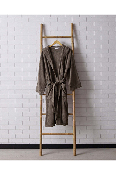 REDTAG Charcoal Hooded Bathrobe (Medium)