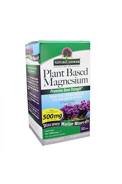 Nature's كبسولات نباتية من أنسر، تحتوي على 500 ملغ من المغنيسيوم، لصحة العظام والعضلات، عبوة من 90 كبسولة