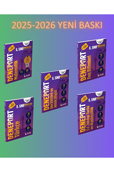 Muba Yayınları DENEPORT 8.SINIF 5'Lİ BRANŞ DENEME KİTAP SETİ