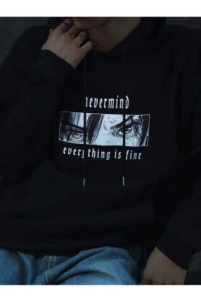 ZEMLİYA Hanorac termic unisex cu glugă, imprimat cu personaje anime – Stil ur...