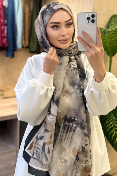 CUOCA LOUNGE Pastel Çiçek Desenli Soft Pamuk Şal