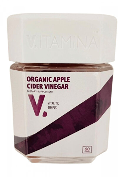 Not Applicable حلوى خل التفاح العضوي من فيتامينا، 60 قطعة